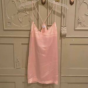 Superdown light pink silk dress